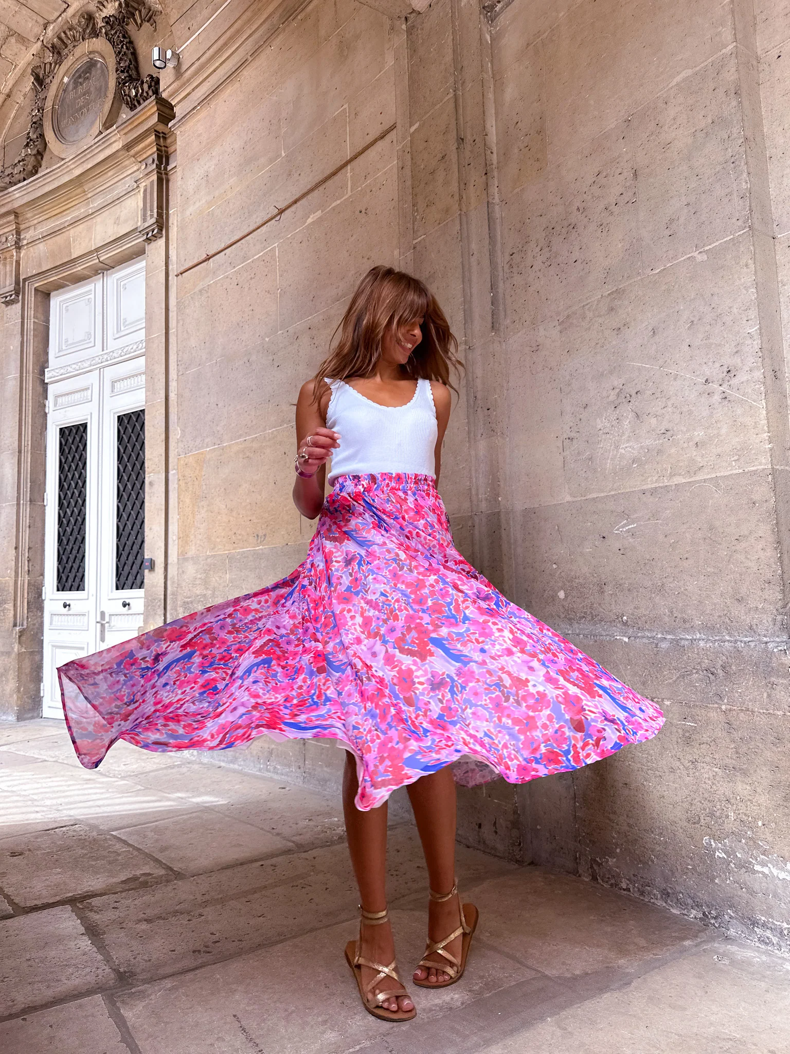 ABBY-LOU jupe midi gardenia – Image 7