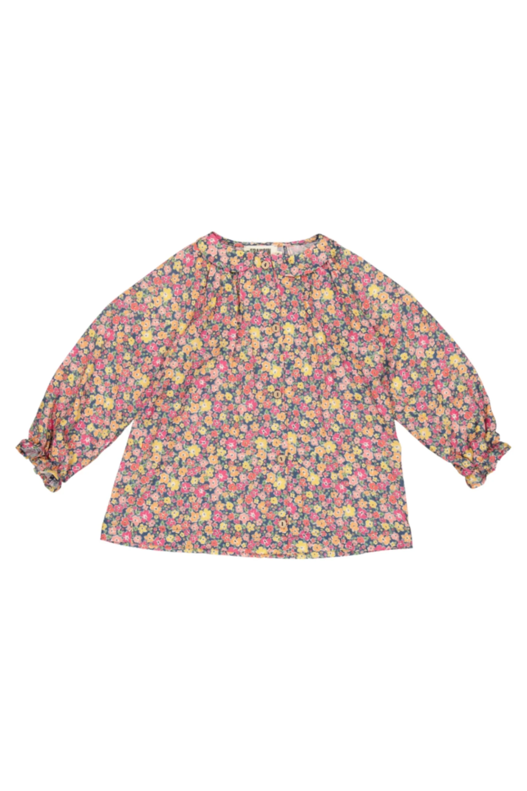 Chemisier Albertine ##2702 fleurs rose