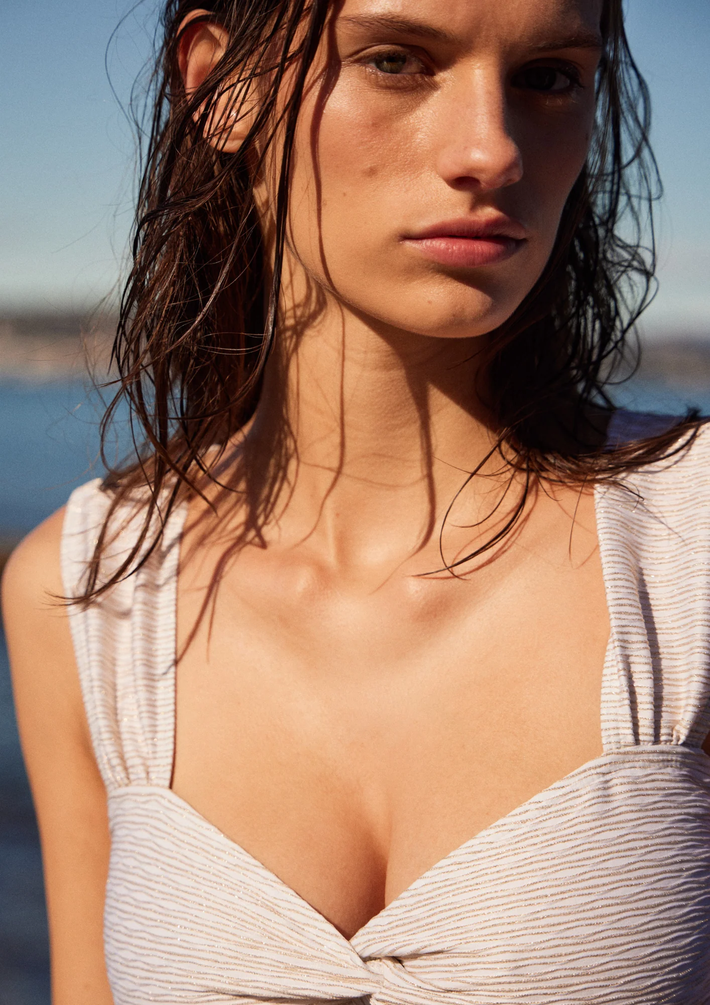 Maillot bandeau LILY | Blanc doré – Image 8